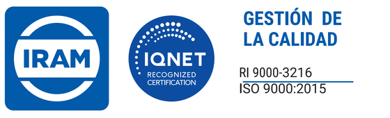 Certificado IRAM - ISO 9001:2015, con reconocimiento internacional de IQNet